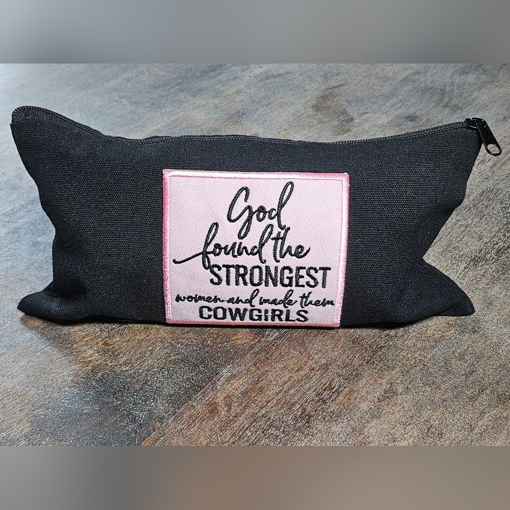NWT Black Western Pencil / makeup Bag Pounch